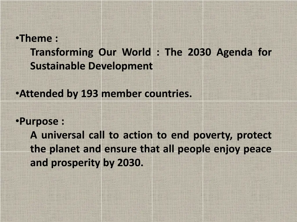 theme transforming our world the 2030 agenda