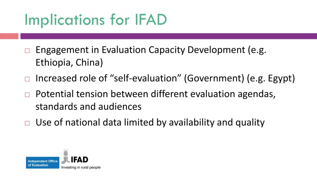 implications for ifad