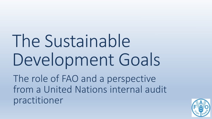 the sustainable development goals the role