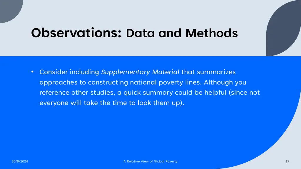 observations data and methods