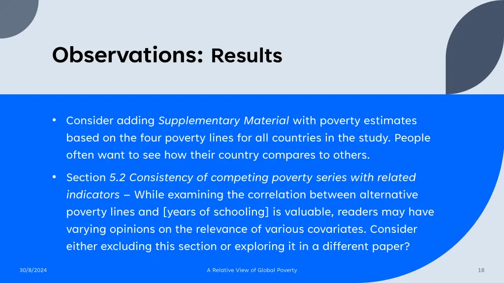 observations results