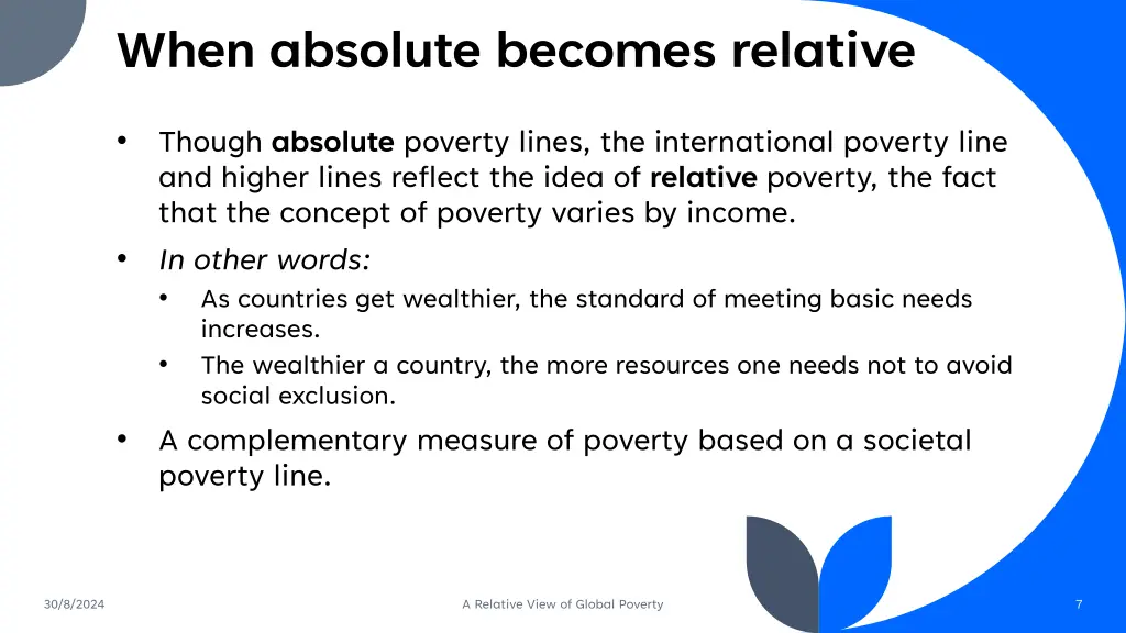 when absolute becomes relative