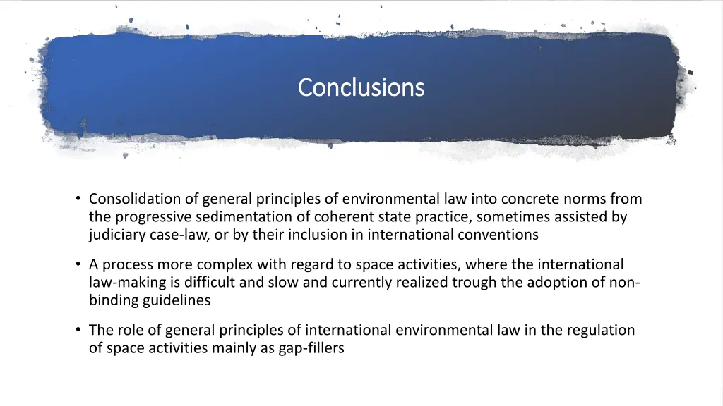 conclusions conclusions