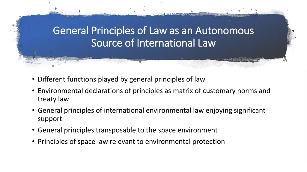 general principles of law as an autonomous