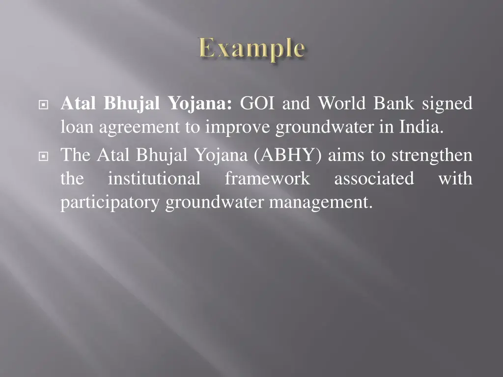 atal bhujal yojana goi and world bank signed loan