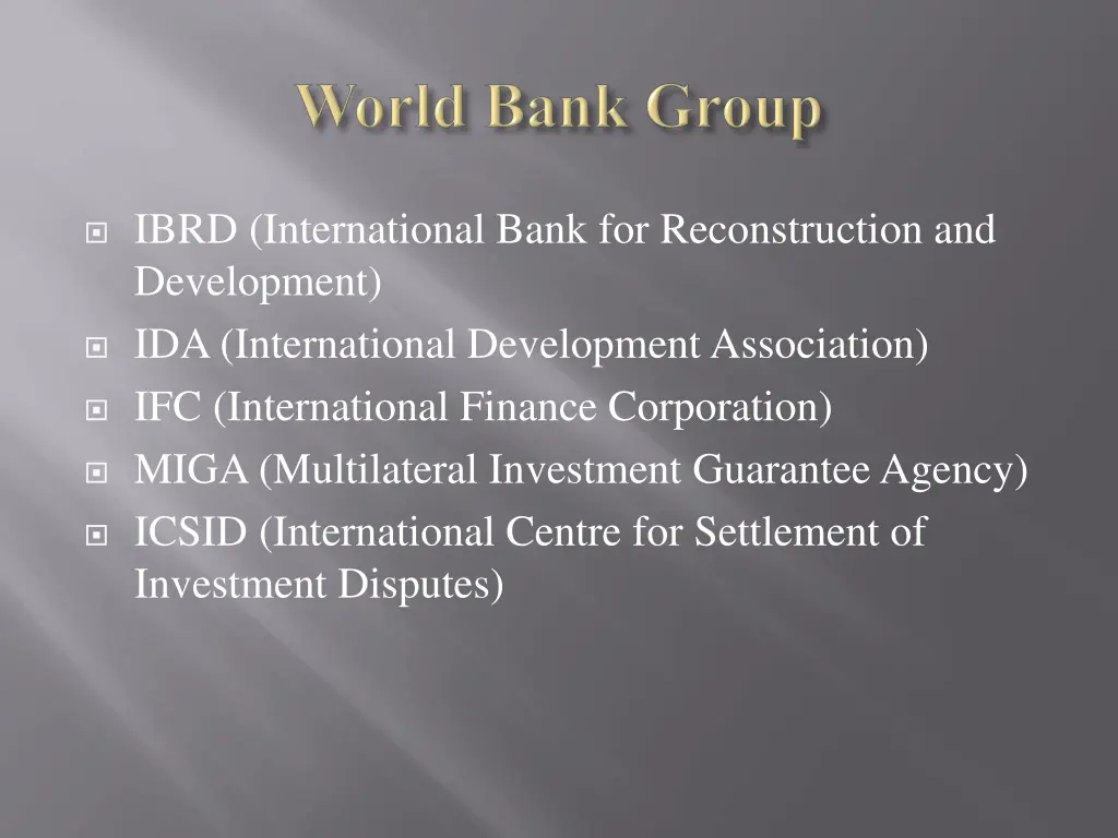ibrd international bank for reconstruction
