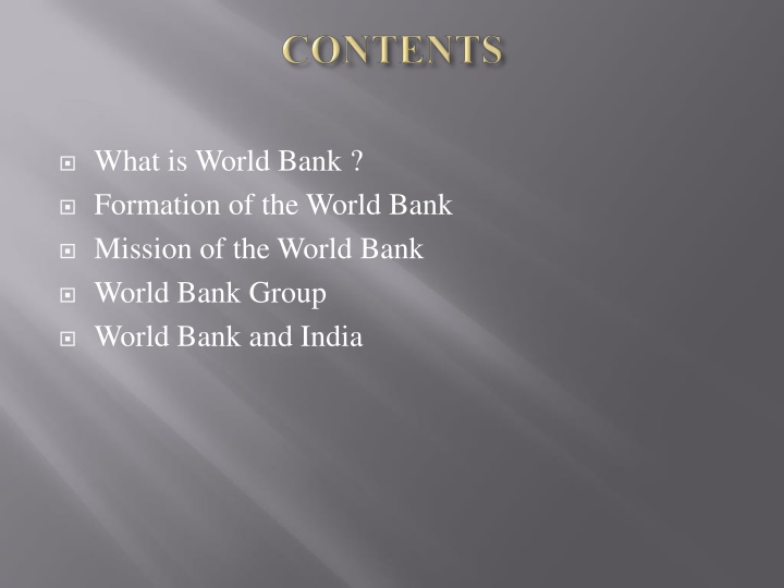 what is world bank formation of the world bank