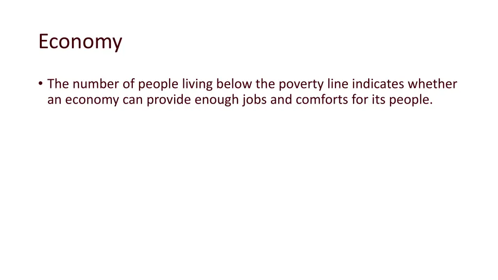 economy