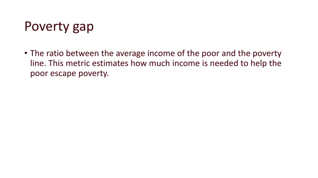poverty gap