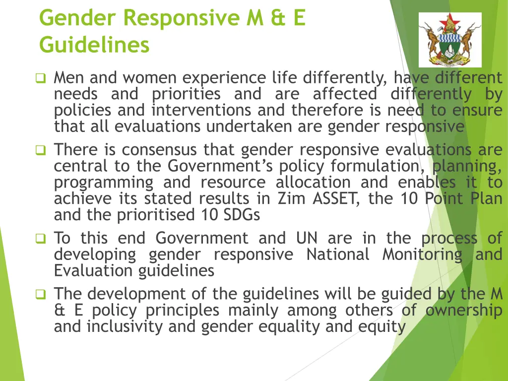 gender responsive m e guidelines