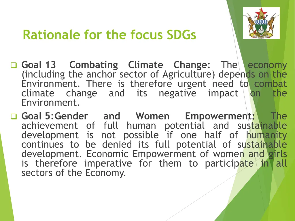 rationale for the focus sdgs 4