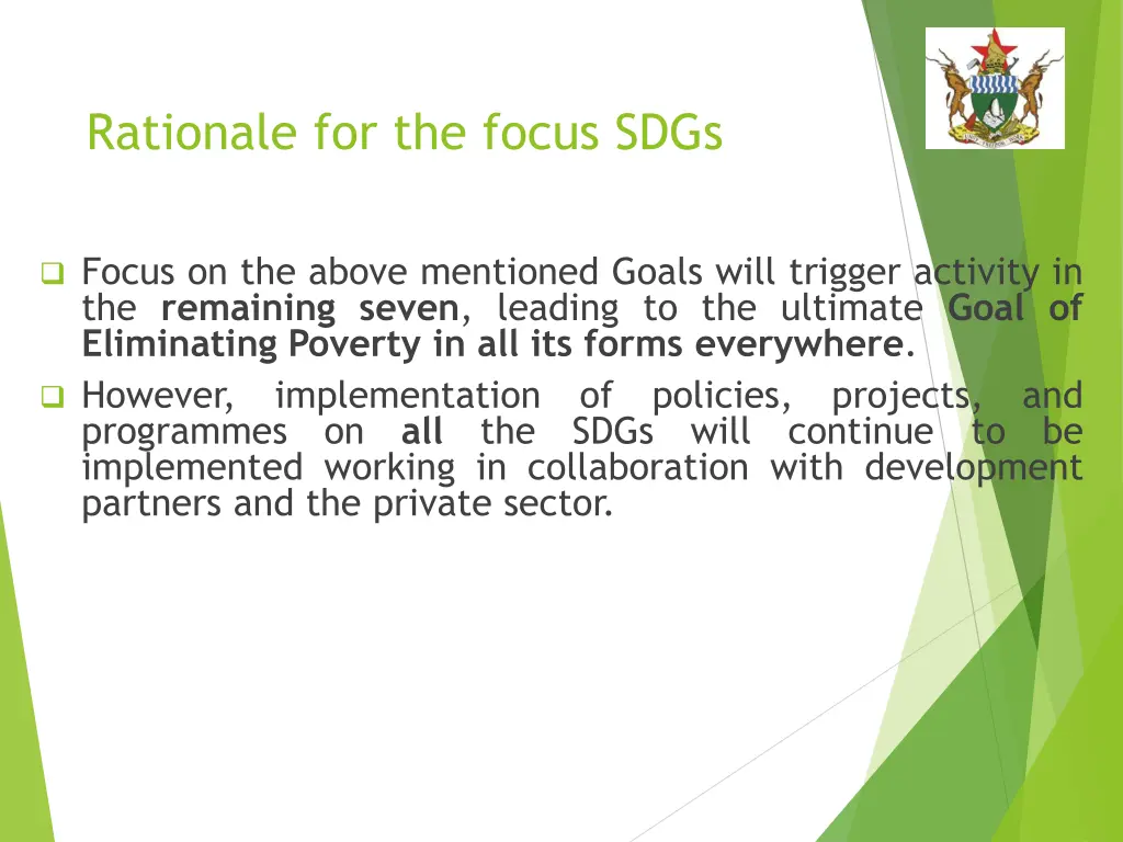rationale for the focus sdgs 5