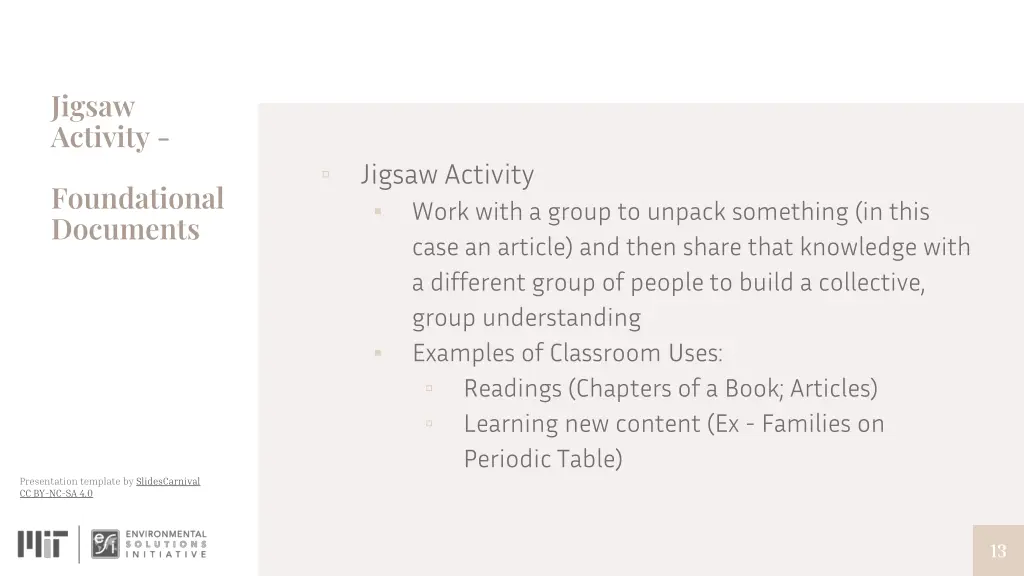 jigsaw activity