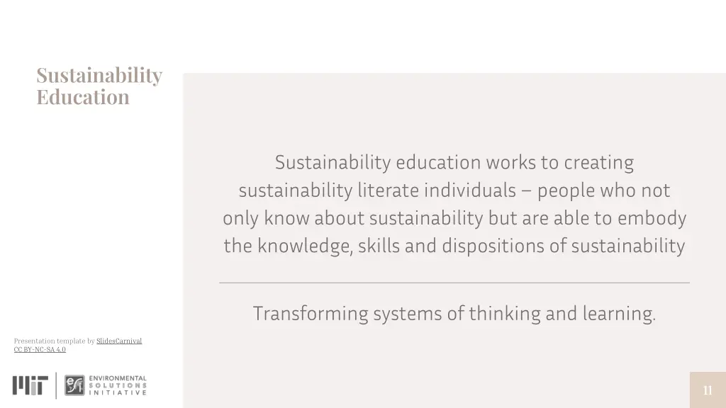 sustainability education