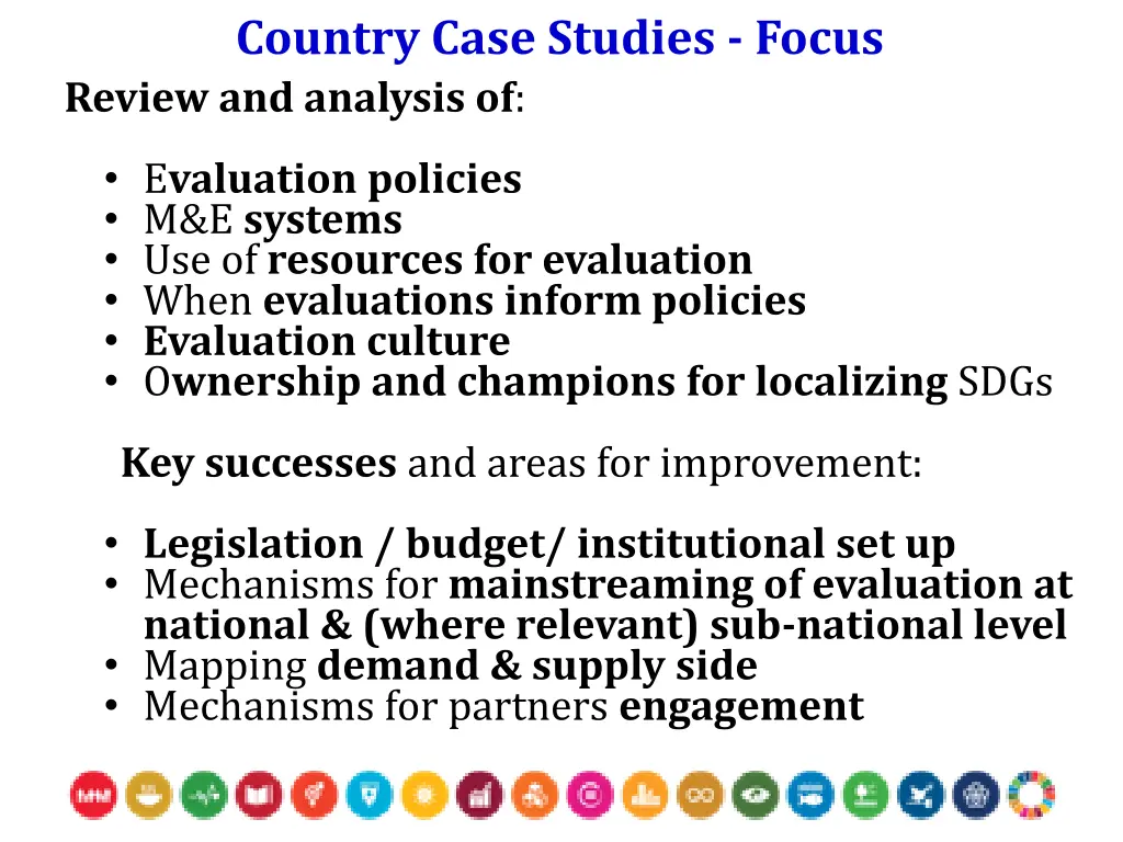 country case studies focus review and analysis of