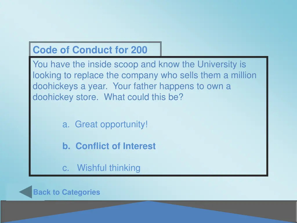 code of conduct for 200 you have the inside scoop