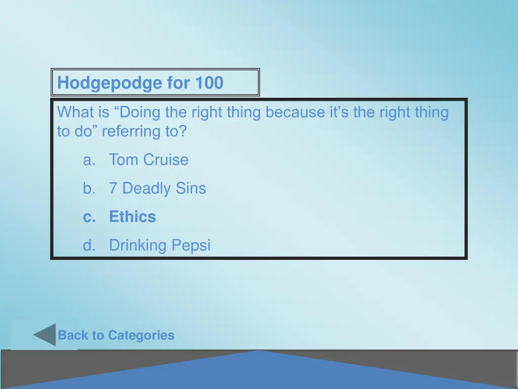 hodgepodge for 100 1