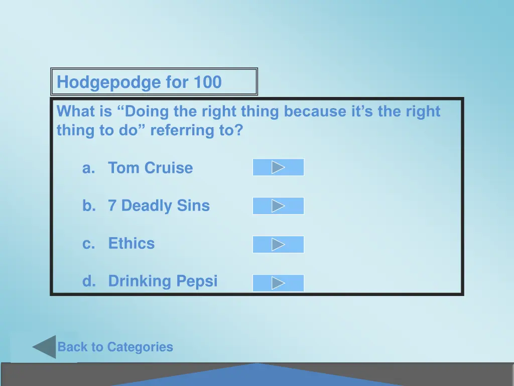 hodgepodge for 100