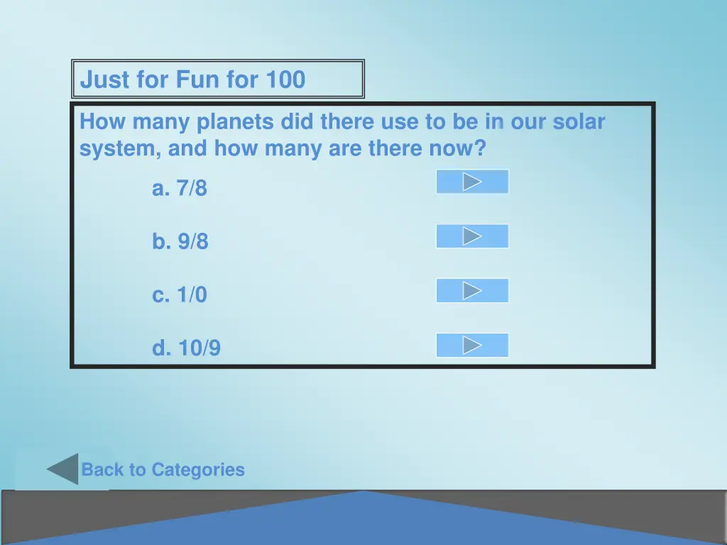 just for fun for 100