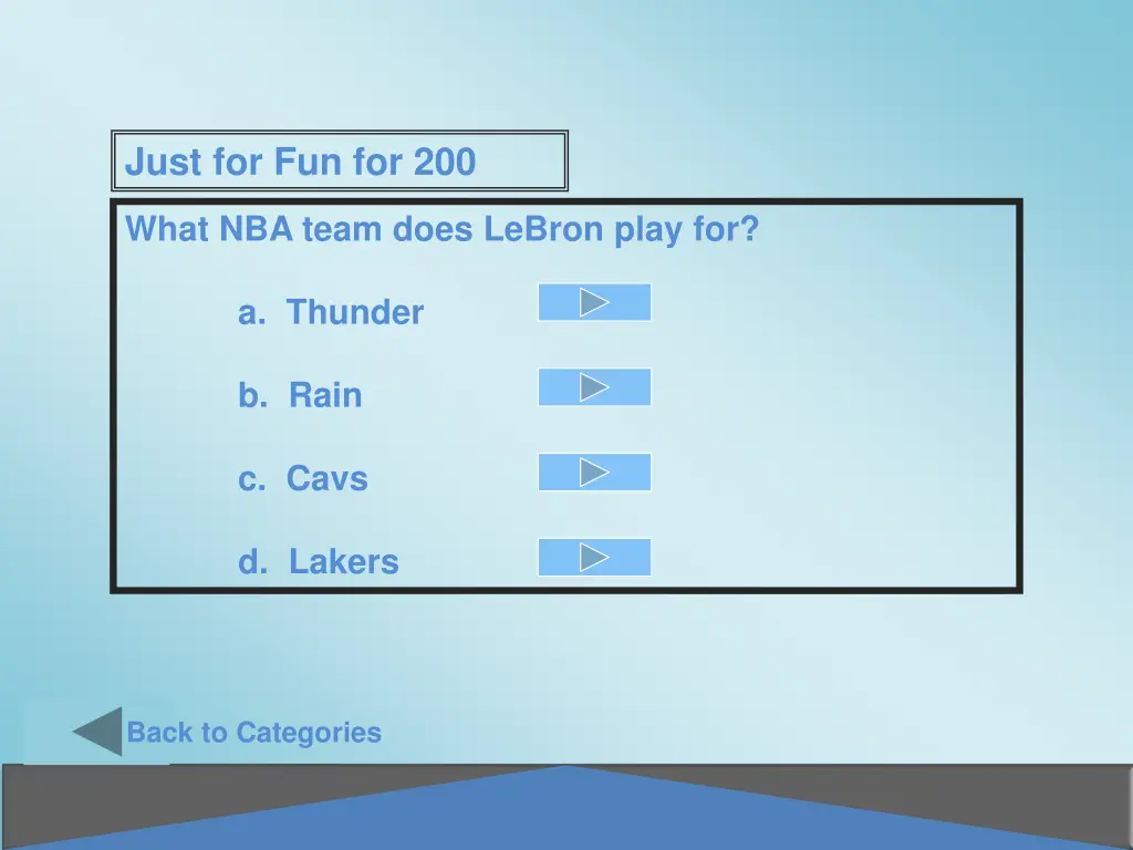 just for fun for 200