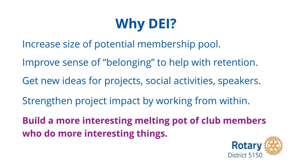 why dei
