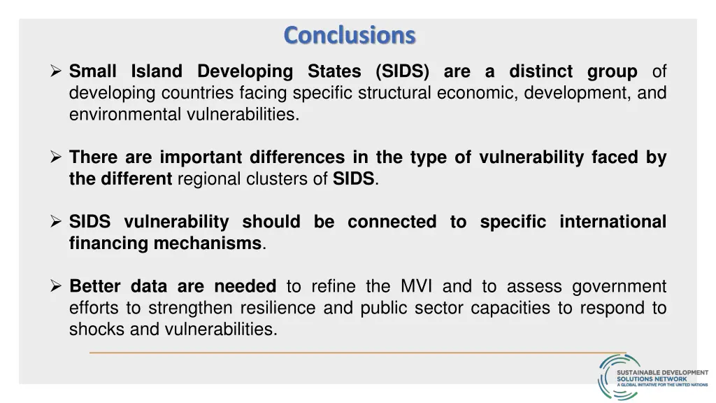 conclusions