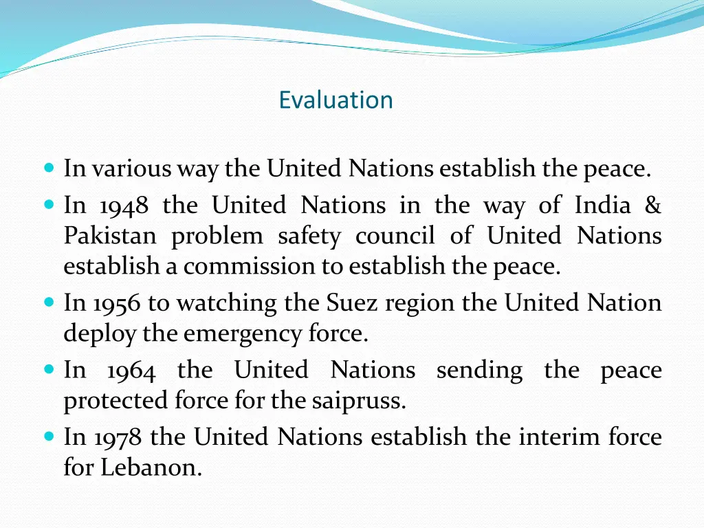 evaluation
