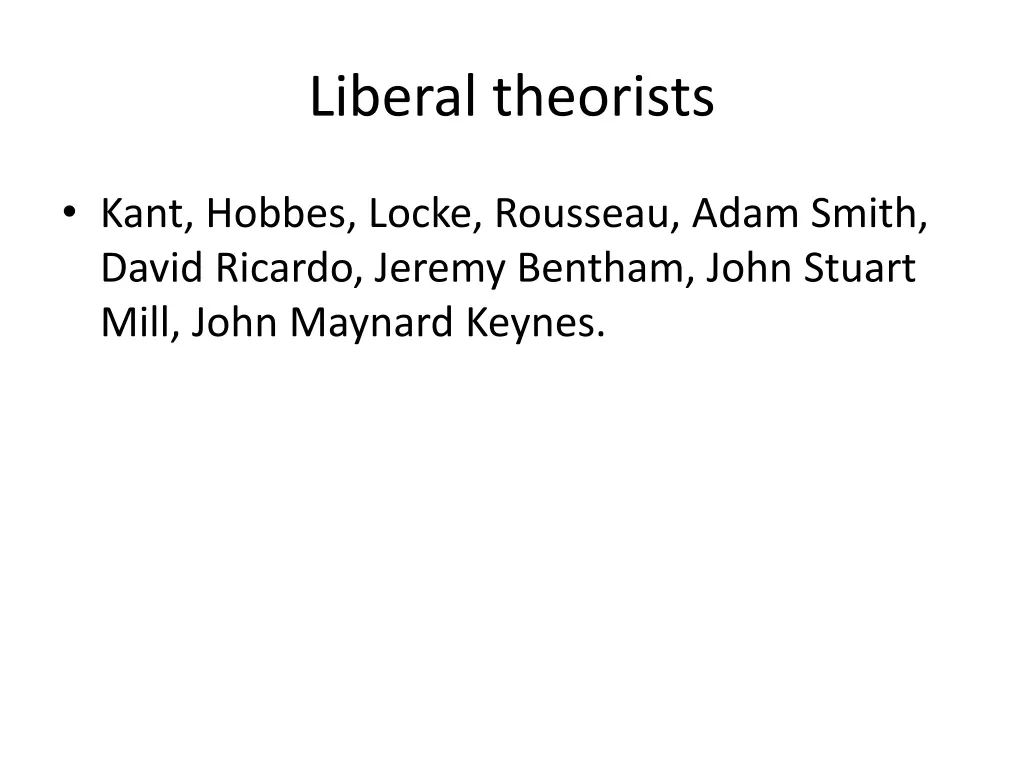 liberal theorists