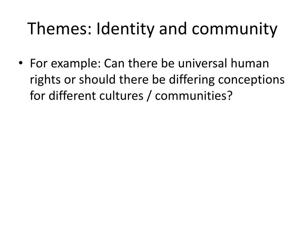 themes identity and community