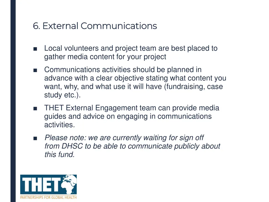 6 external communications 6 external