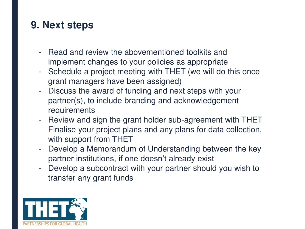 9 next steps