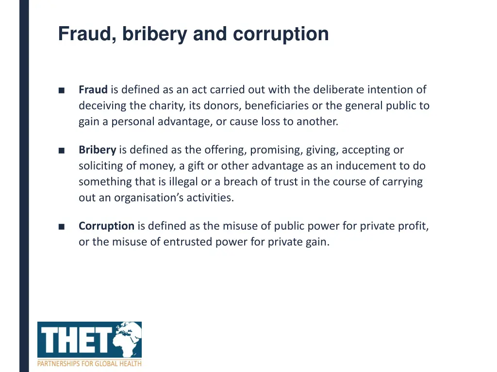 fraud bribery and corruption
