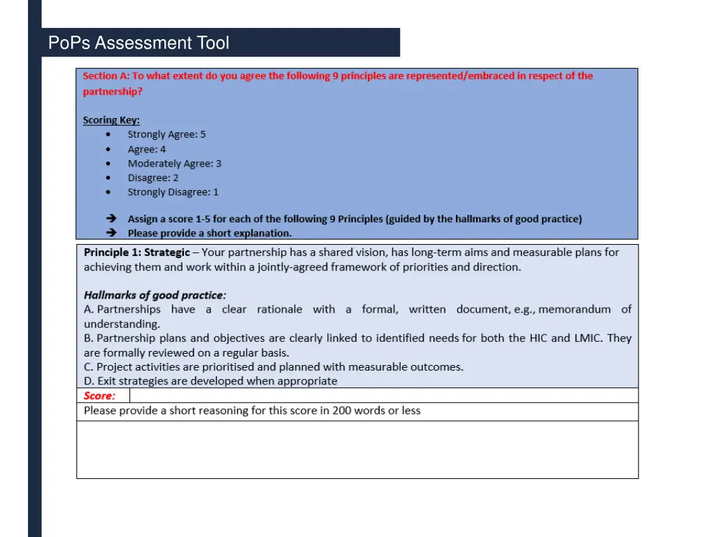 pops assessment tool