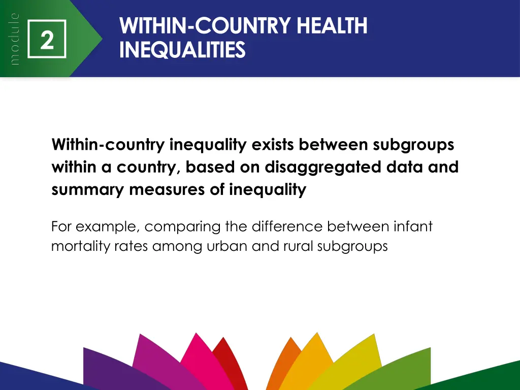 within country health inequalities
