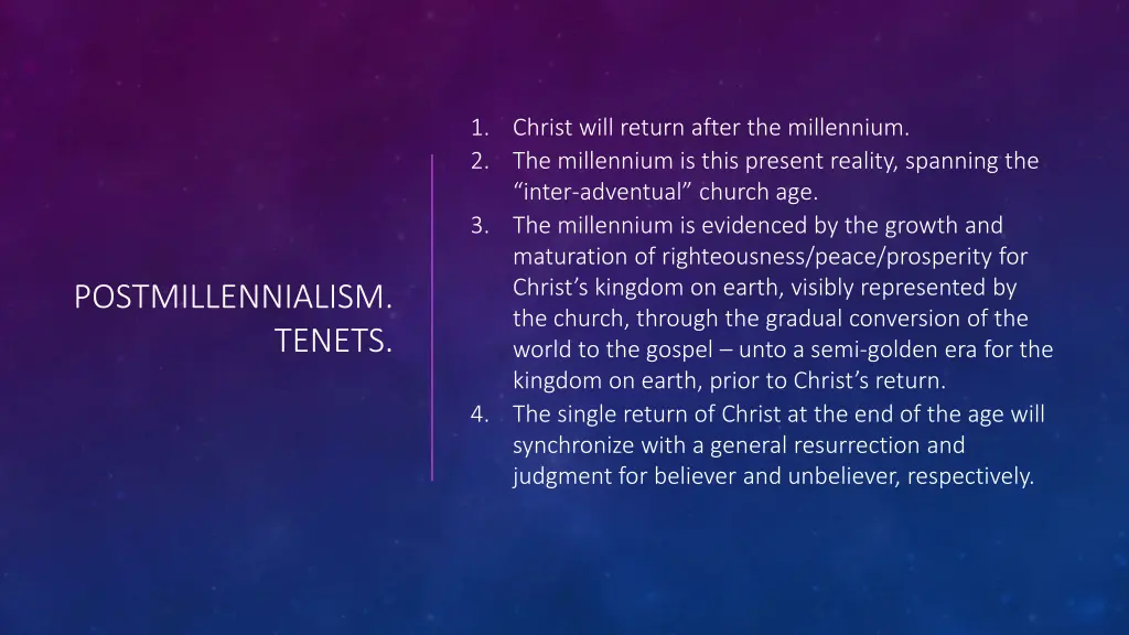 1 christ will return after the millennium 1