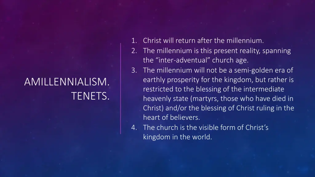1 christ will return after the millennium