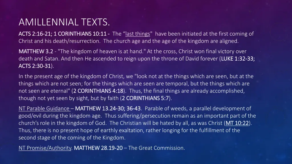 amillennial texts acts 2 16 acts