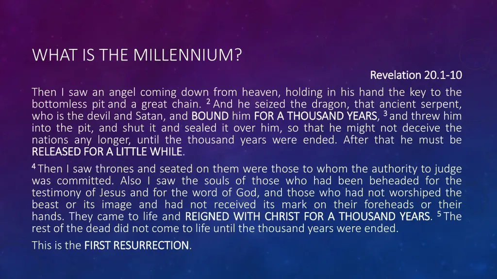 what is the millennium