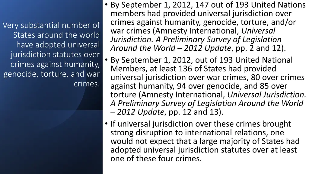by september 1 2012 147 out of 193 united nations