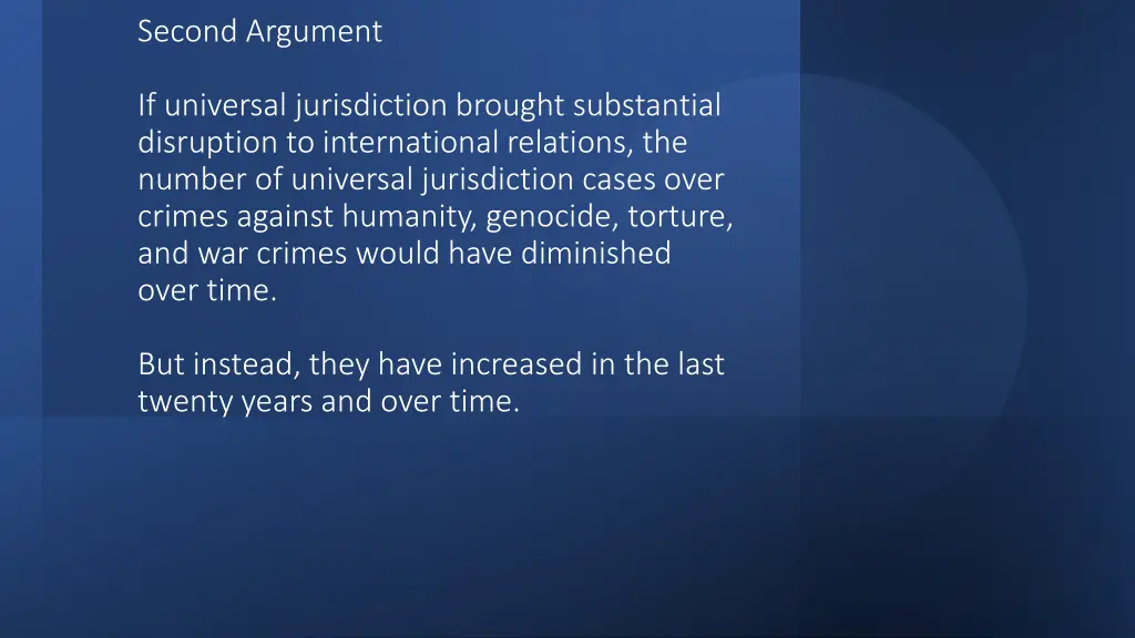 second argument