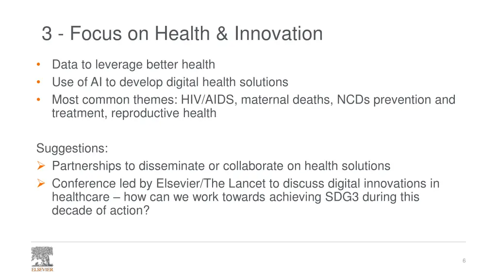 3 focus on health innovation
