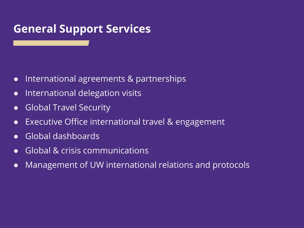 general support services