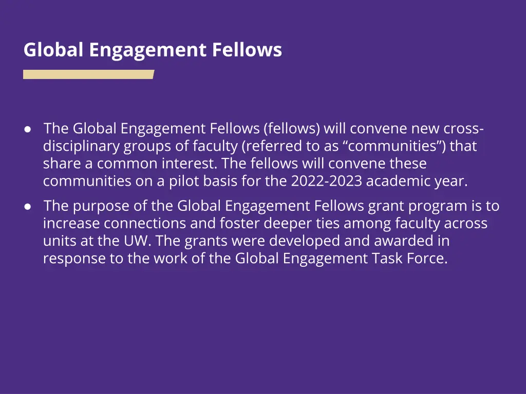 global engagement fellows