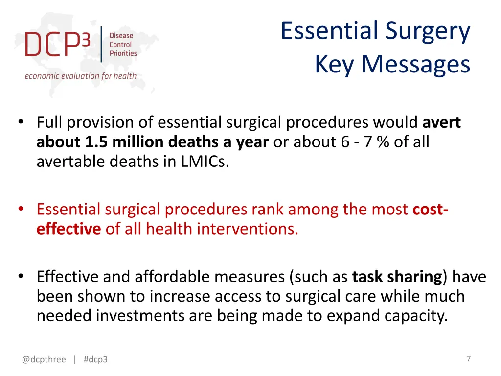 essential surgery key messages