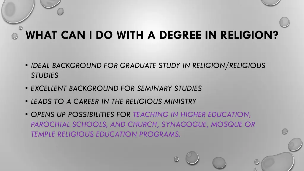 what can i do with a degree in religion 1