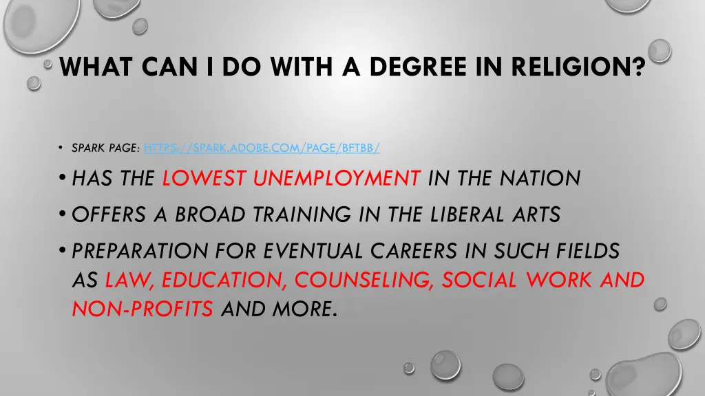 what can i do with a degree in religion