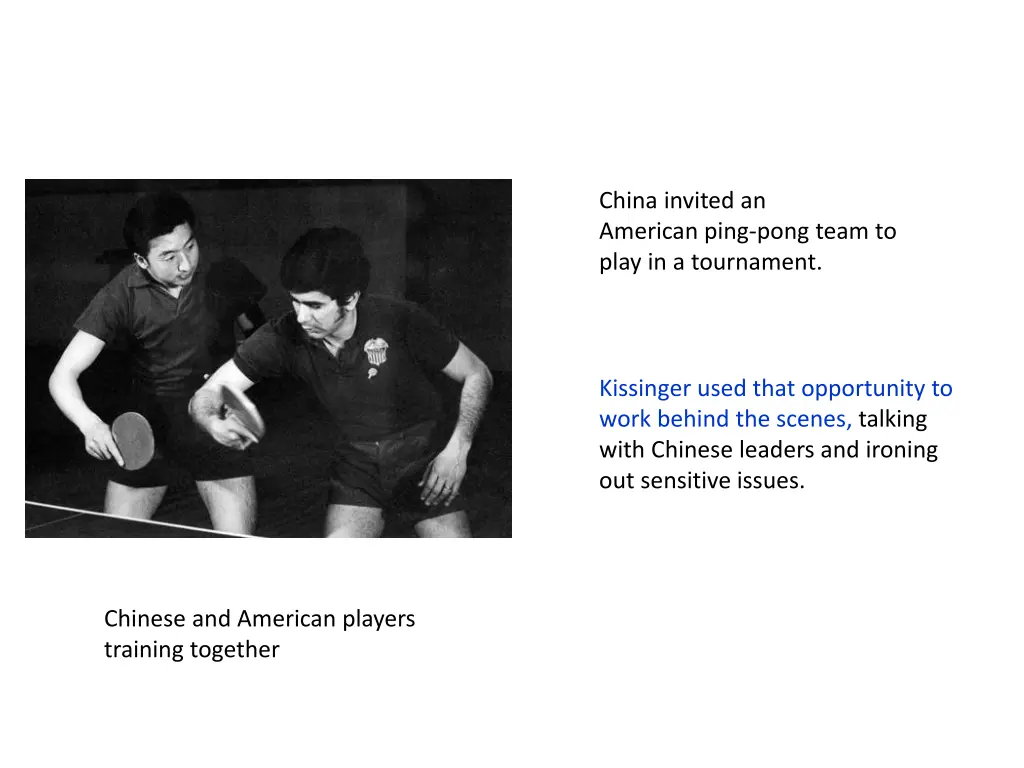 china invited an american ping pong team to play
