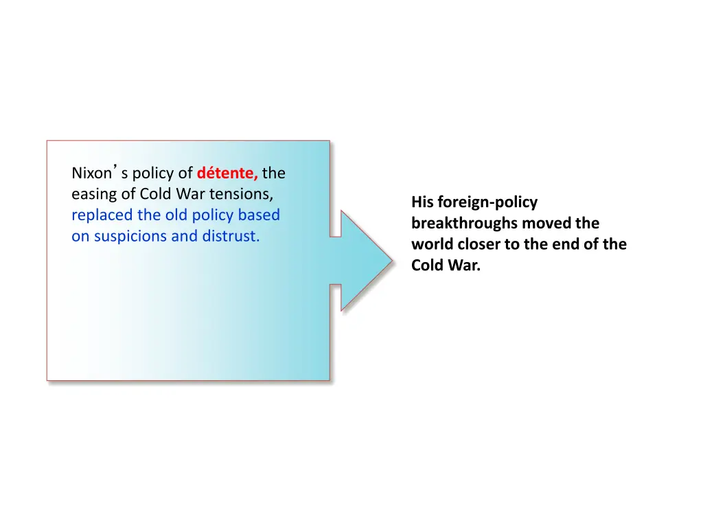 nixon s policy of d tente the easing of cold