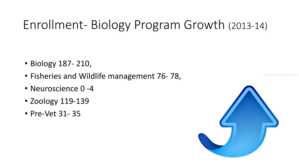 enrollment biology program growth 2013 14