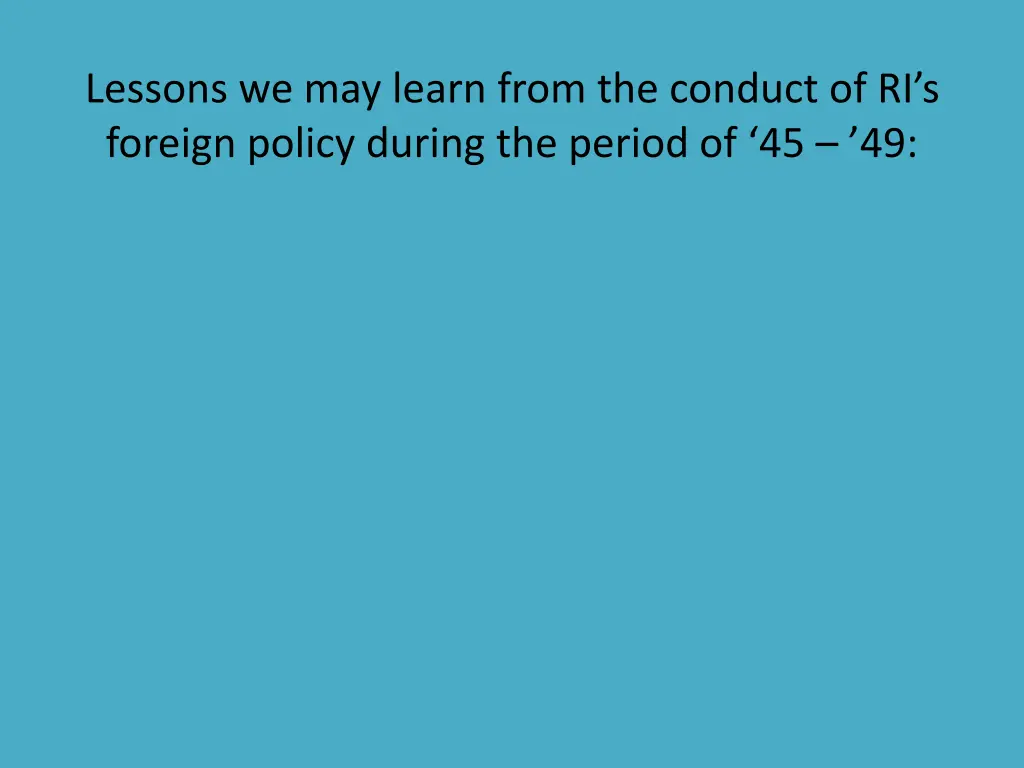 lessons we may learn from the conduct